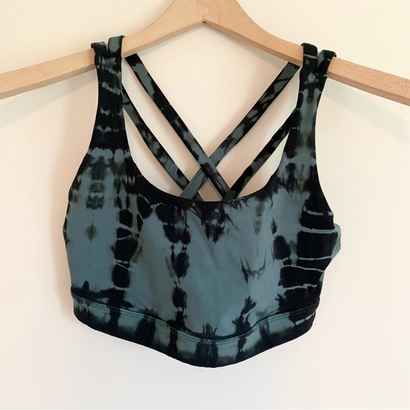 Lululemon Energy Bra Sz 4 Shibori Mystic Green - Picture 4 of 8